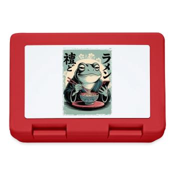 Lustiger Frosch, mürrisch, Japanische Kunst, Ramen - Brotdose - Rot - Vorne