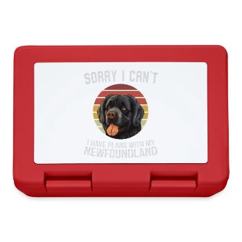 Neufundländer Hund mit humorvollem Slogan - Brotdose - Rot - Vorne