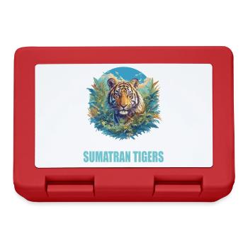 Sumatra-Tiger - Brotdose - Rot - Vorne