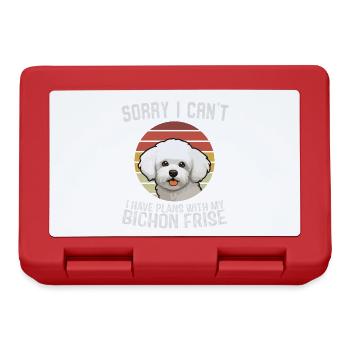 Sorry I Can't Bichon Frise Shirt - Brotdose - Rot - Vorne