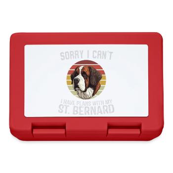 Conception humoristique de t-shirt pour chien de Saint-Bernard - Boîte à goûter - rouge - Devant