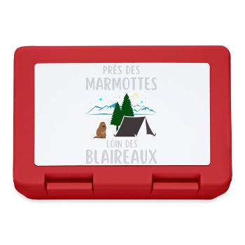 Groundhog camping humor quote - Lunchbox - red - Front