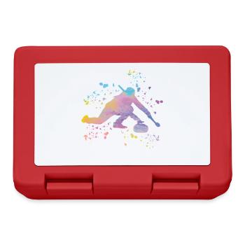 Curler Winter Sports Curling - Lunchbox - red - Front