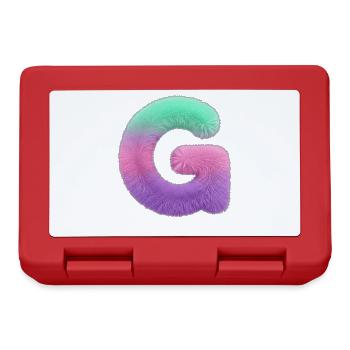 Letter G in pop art gradient - Lunchbox - red - Front