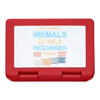 Heating Engineer Heating Construction Plumber Plumber - Lunchbox - red - Front