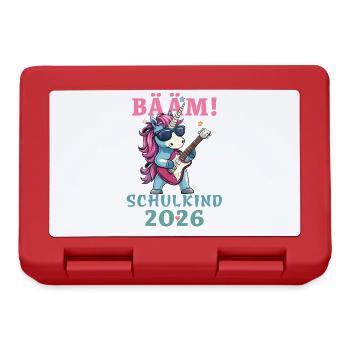 BÄÄM schoolchild 2026 unicorn school enrollment - Lunchbox - red - Front