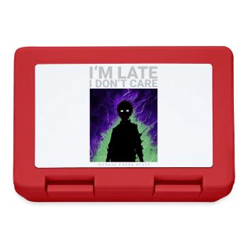 Im Late I Dont Care Spruch Gamer Phonk Aesthetic - Lunchbox - red - Front