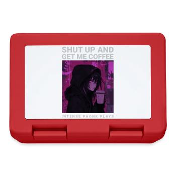Tais-toi et apporte-moi un café Anime Girl Coffee Phonk - Boîte à goûter - rouge - Devant