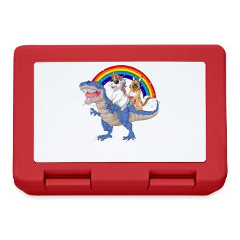 German Shepherd Unicorn Adventure - Lunchbox - red - Front