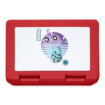 Kawaii Bubble Tee Illustration - Brotdose - Rot - Vorne