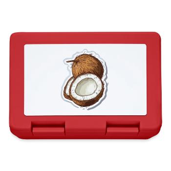Kokosnuss Coconut - Brotdose - Rot - Vorne