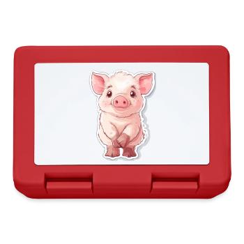 Pig Piglet - Lunchbox - red - Front