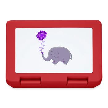 Mignon éléphant fleur magie - Boîte à goûter - rouge - Devant