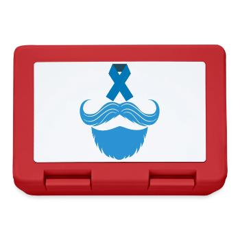 Movembre Novembre Moustache Ruban Bleu Prostate - Boîte à goûter - rouge - Devant