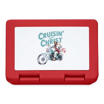 Cruisin' With Christ Motorcycle Christian - Lunchbox - red - Front