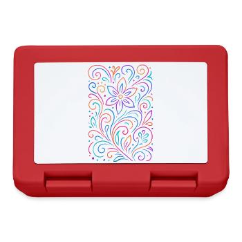 Colorful floral patterns in mandala style - Lunchbox - red - Front