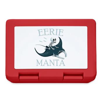 Squelette sur raie manta - Boîte à goûter - rouge - Devant