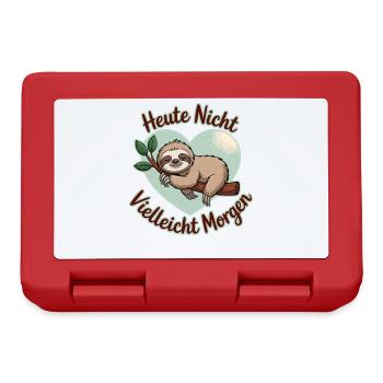 Not today maybe tomorrow sloth heart - Lunchbox - red - Front