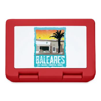 Balearic Islands Sunset Silhouette - Lunchbox - red - Front