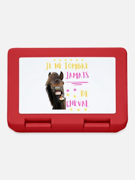 JE NE TOMBE JAMAIS DE CHEVAL - Boîte à goûter - rouge