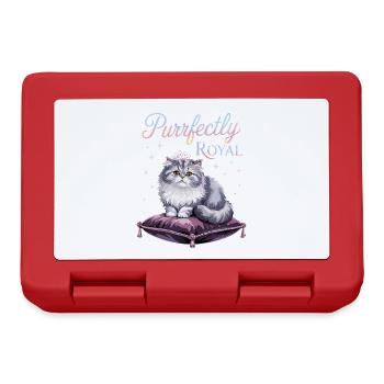 Chat royal parfait sur oreiller avec couronne - Boîte à goûter - rouge - Devant