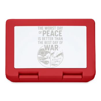 The Worst Day of Peace Quote Art - Lunchbox - red - Front