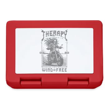 Therapy is Expensive Wind is Free Motorcycle Rider - Lunchbox - red - Front
