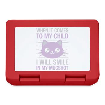 When It Comes To My Child I Will Smile In My - Lunchbox - red - Front