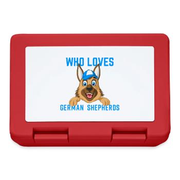 Just a Boy Loves German Shepherd - Lunchbox - red - Front