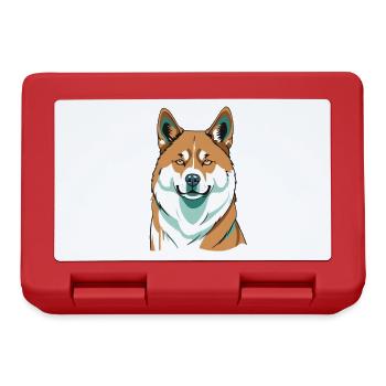 Cheerful Shiba Portrait - Lunchbox - red - Front