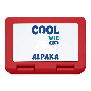 Éventail d’alpaga COOL COMME UN LAMA D’ALPAGA Drôle - Boîte à goûter - rouge - Devant