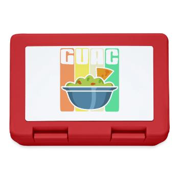 Guac Bowl With Chip Retro Style Humor - Brotdose - Rot - Vorne