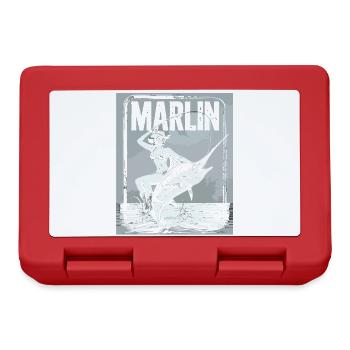 Marlin Anglerin Retro - Brotdose - Rot - Vorne