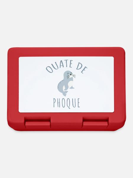 Seal Wadding Humor French Pun Funny - Lunchbox - red
