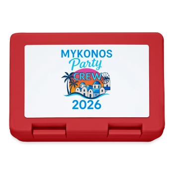 Mykonos Party Crew 2026 - Brotdose - Rot - Vorne