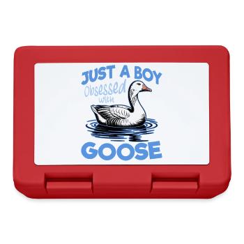 Drôle d’oiseau oie - Boîte à goûter - rouge - Devant