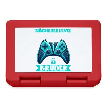 Nächstes Level Großer Bruder Ankündigung Zocken - Brotdose - Rot - Vorne