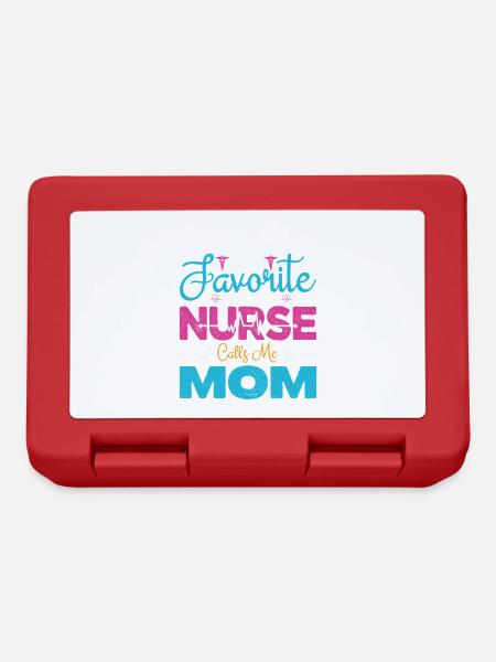 Mom Proud Nurse Mom Gifts - Lunchbox - red