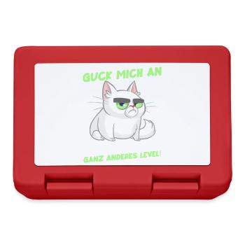 Guck Mich An Ganz Anderes Level Katzen - Brotdose - Rot - Vorne