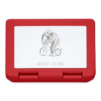 Brûler les graisses - pas de carburant Drôle d’éléphant de vélo - Boîte à goûter - rouge - Devant