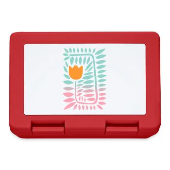 Tulipe dégradée - turquoise - Boîte à goûter - rouge - Devant