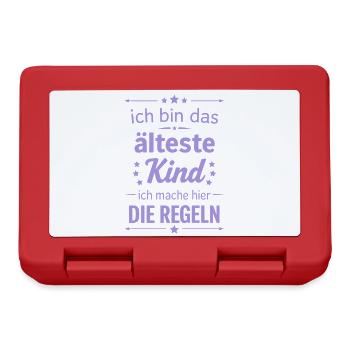 Lustiger Spruch mittleres Kind Familie - Brotdose - Rot - Vorne
