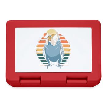 Perruche colorée - Boîte à goûter - rouge - Devant