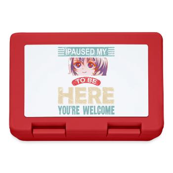 I paused my favorite anime to be here - Lunchbox - red - Front