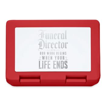 Undertaker saying end of life - Halloween - Lunchbox - red - Front