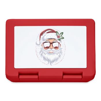 Hipster Santa mit Sonnenbrille - Brotdose - Rot - Vorne