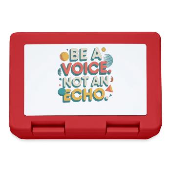 Be a Voice – Mutmacher Spruch im Retro Style - Brotdose - Rot - Vorne