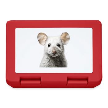 Cute Mouse – Cute Pet Portrait - Lunchbox - red - Front