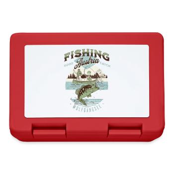 Fishing Wolfgangsee Retro Design - Lunchbox - red - Front