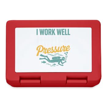 Taucher: I function well under pressure - Lunchbox - red - Front
